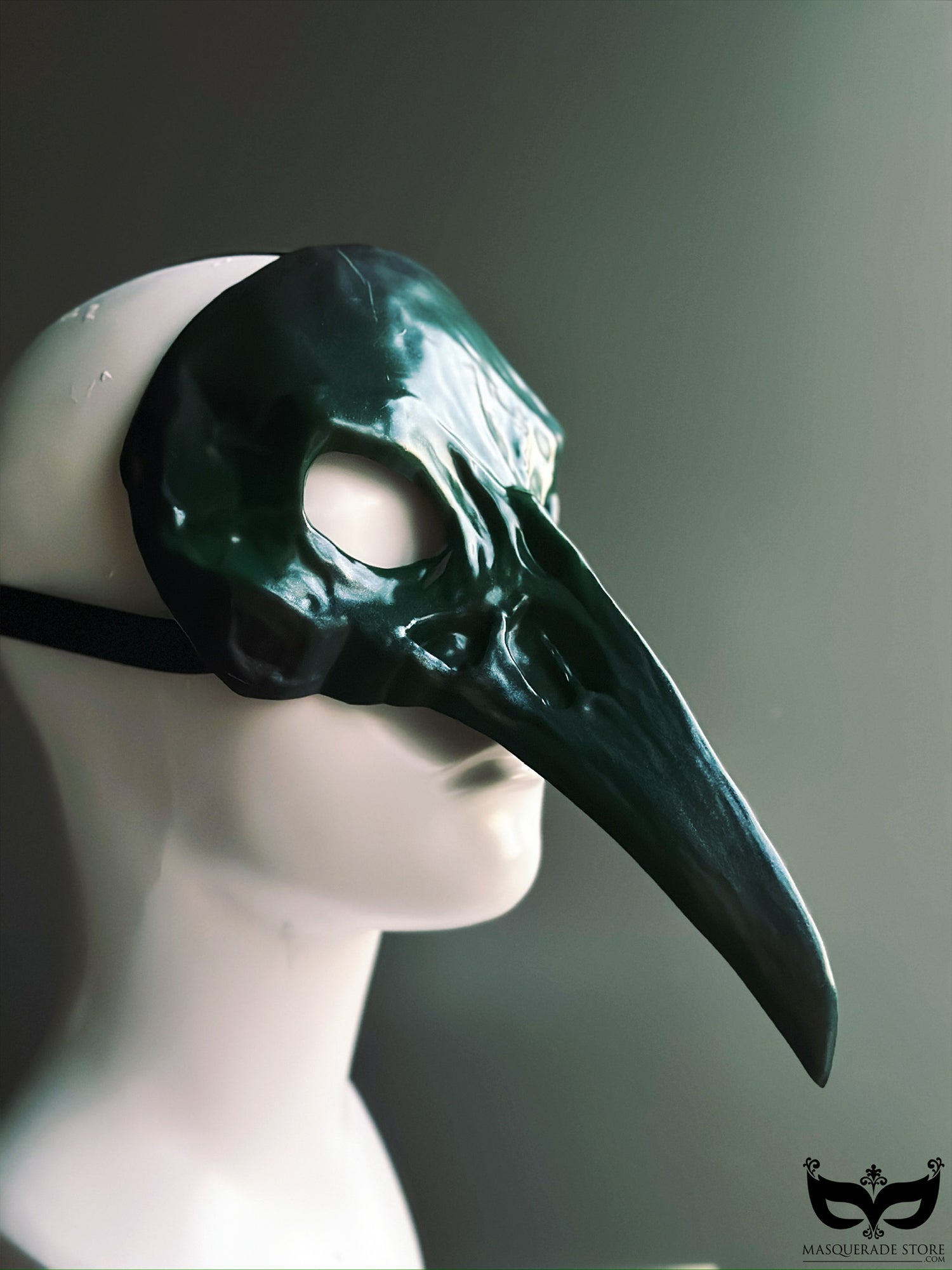 Forest Curator - Green Plague Crow Skull Mask