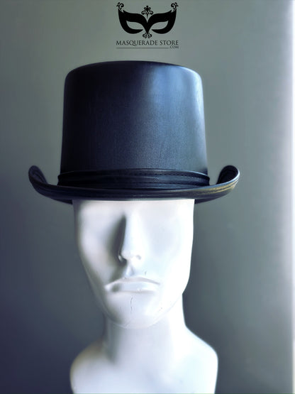 Classic Vegan Leather Top Hat