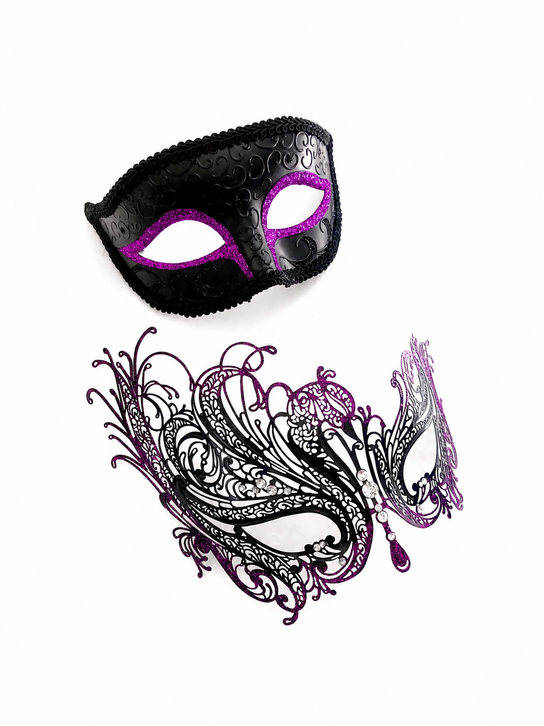 Amethyst Swan Midnight Pair
