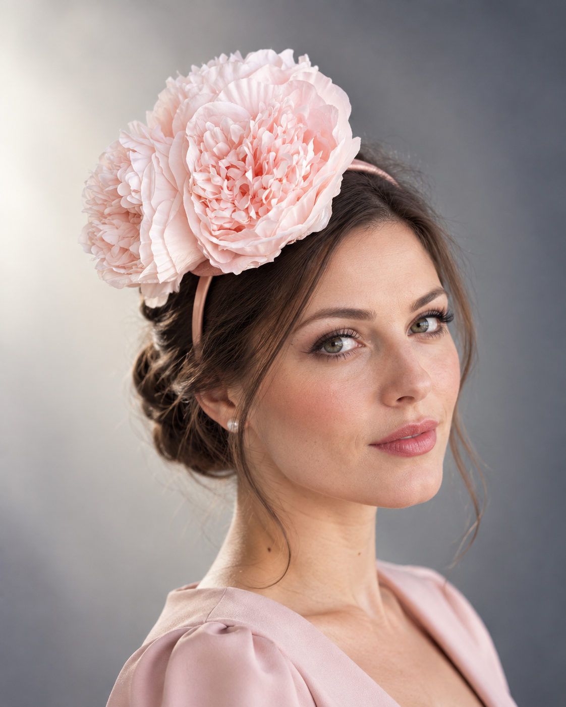 Blush Peony Bloom Fascinator