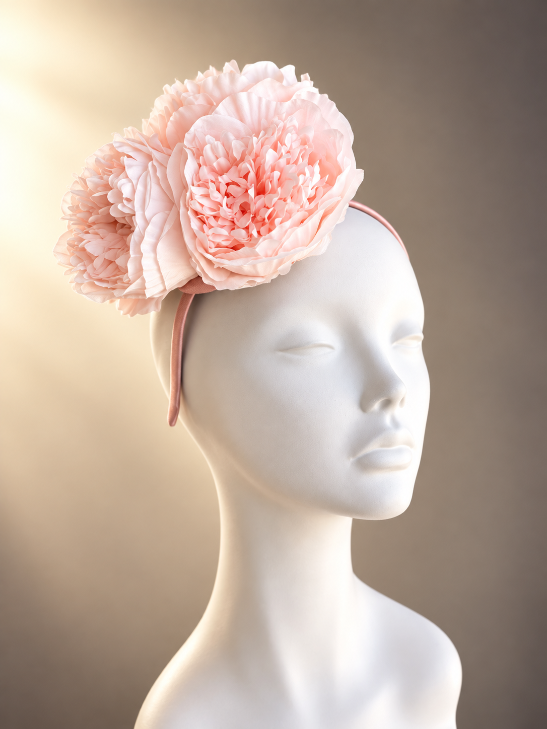 Blush Peony Bloom Fascinator