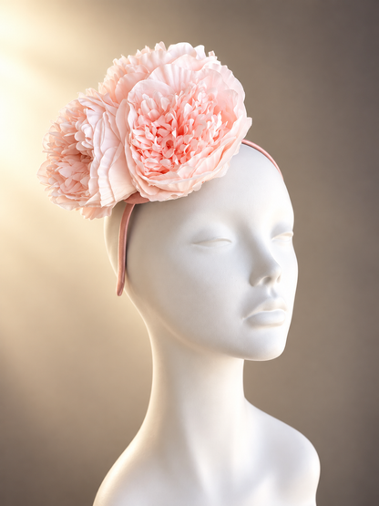 Blush Peony Bloom Fascinator