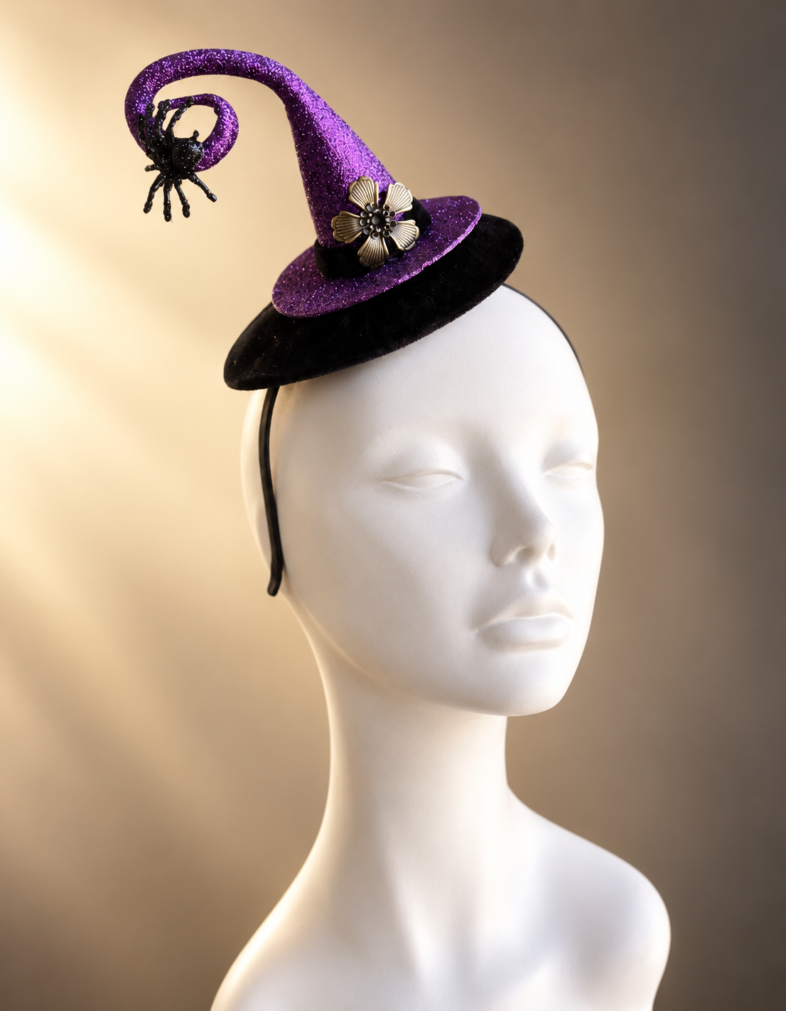 Purple Spellbound Witch Hat Fascinator