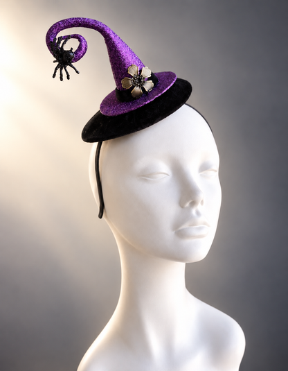 Purple Spellbound Witch Hat Fascinator