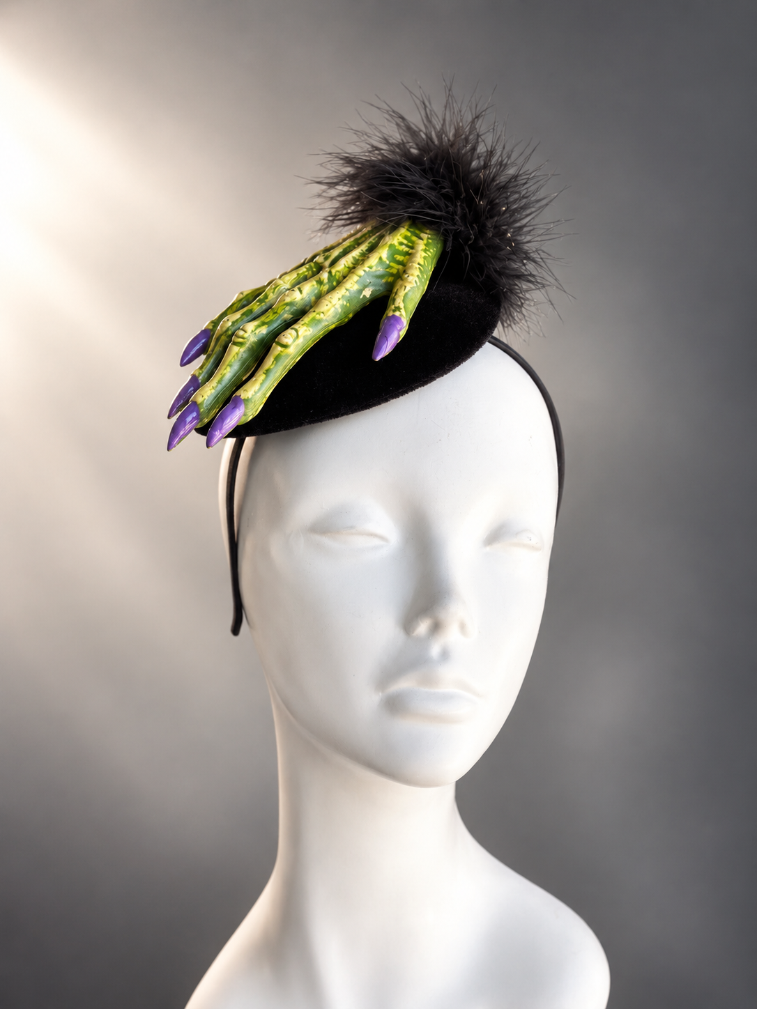 Green Spell Witch Hand Fascinator