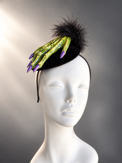 Green Spell Witch Hand Fascinator