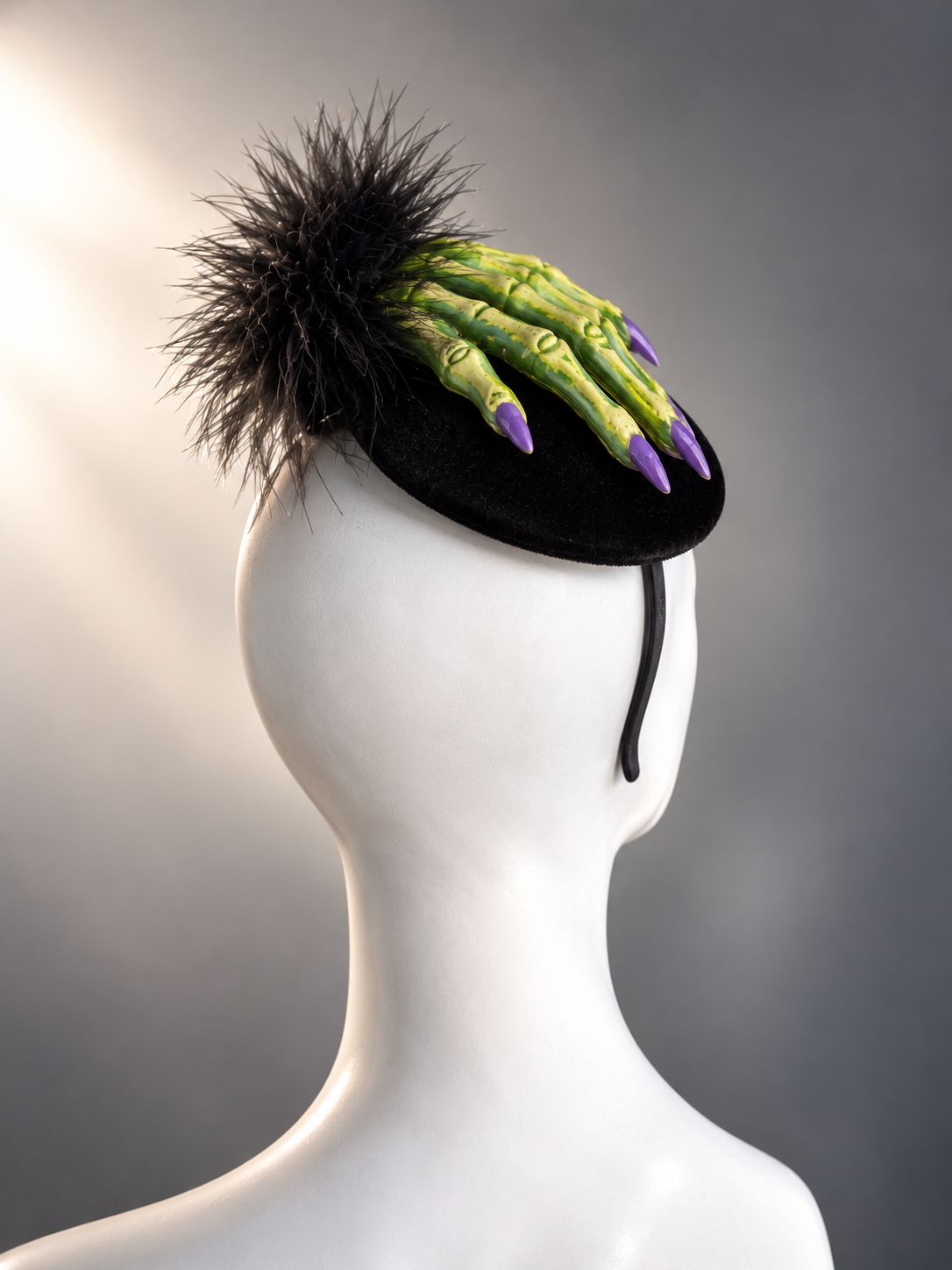 Green Spell Witch Hand Fascinator