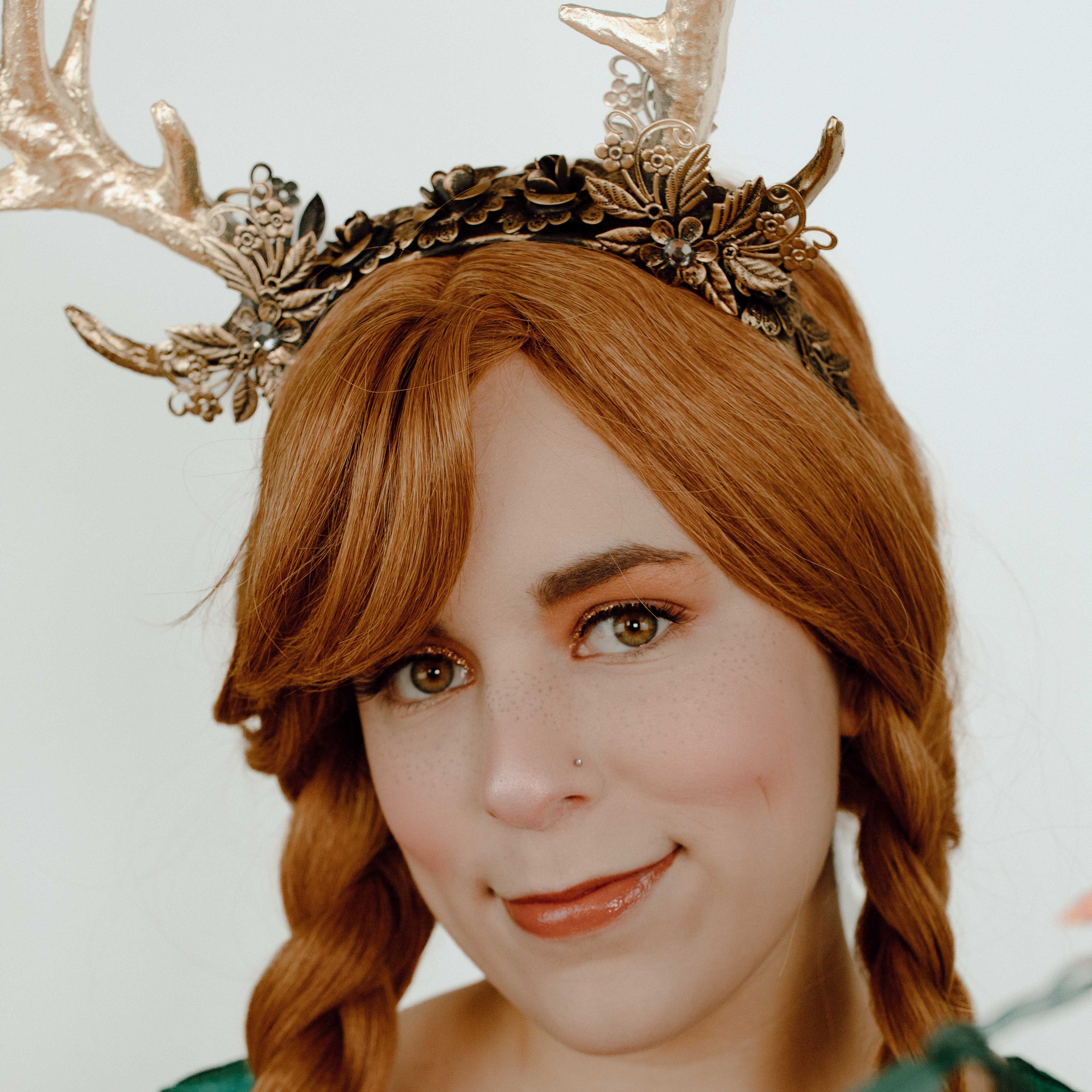 Deer Antler Headband - Gold