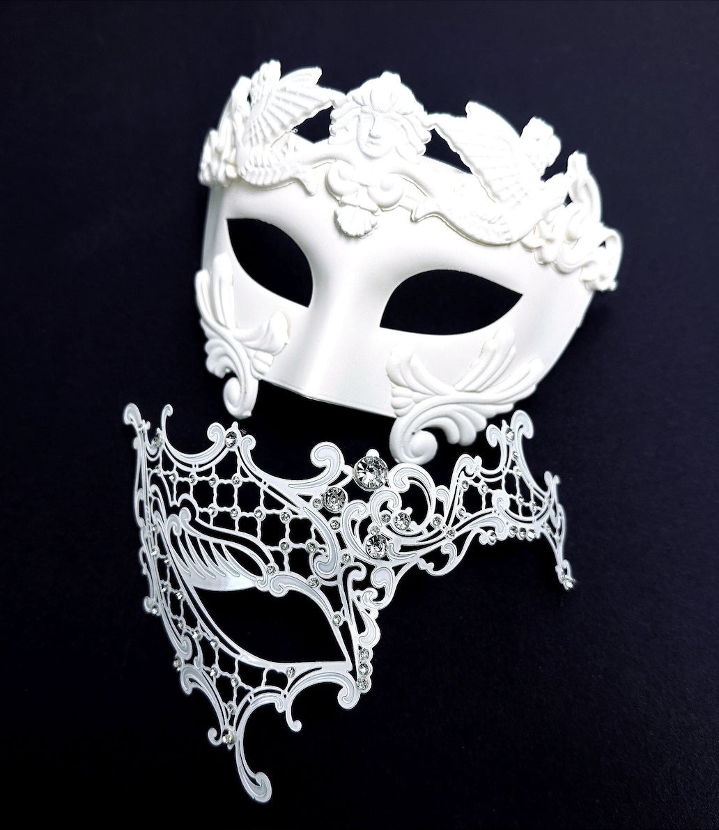 Venetian Roman Masks - White