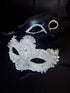 couples masquerade mask set in silver/black.