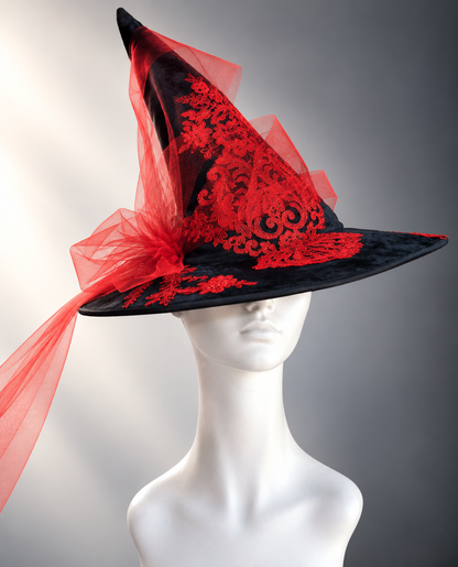 Crimson Enchantress Witch Hat