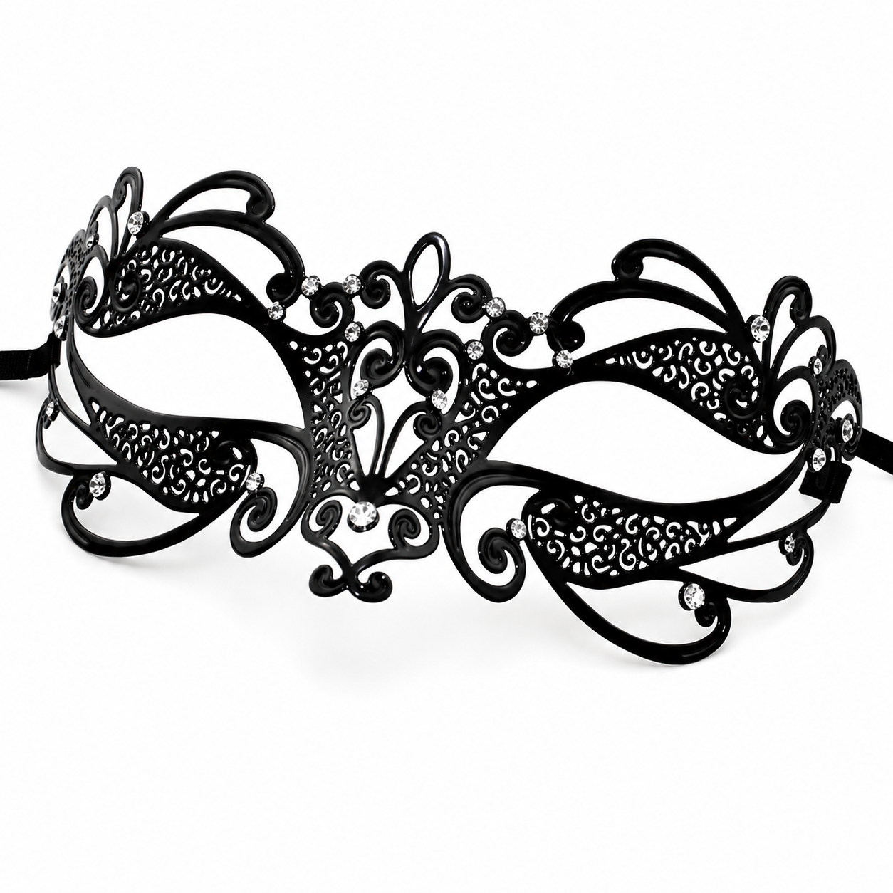 Noir Arabella Black Crystal Mask