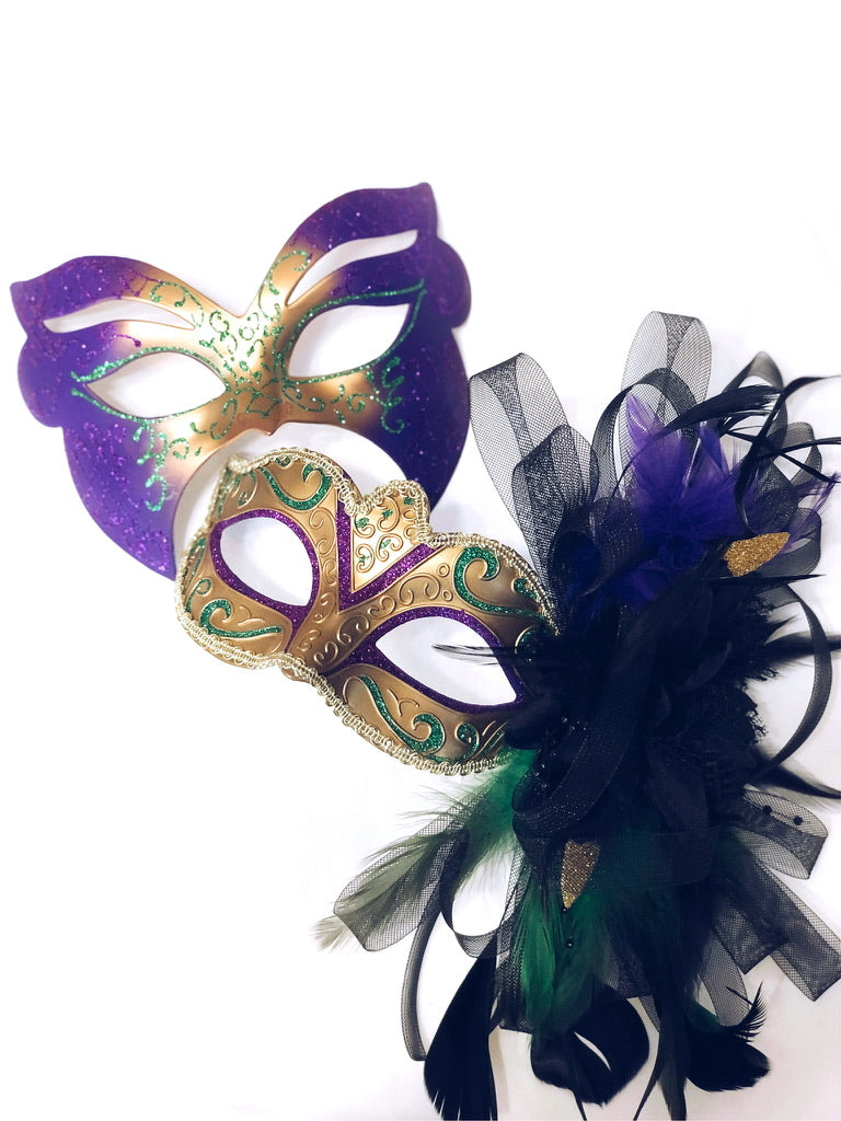 Mardi Gras Carnival Splendor Mask Duo - Masquerade Store