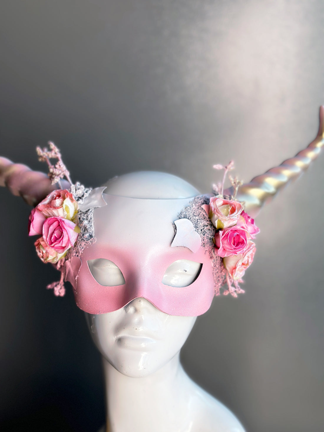 Long Horn Mask - Pink Beauty