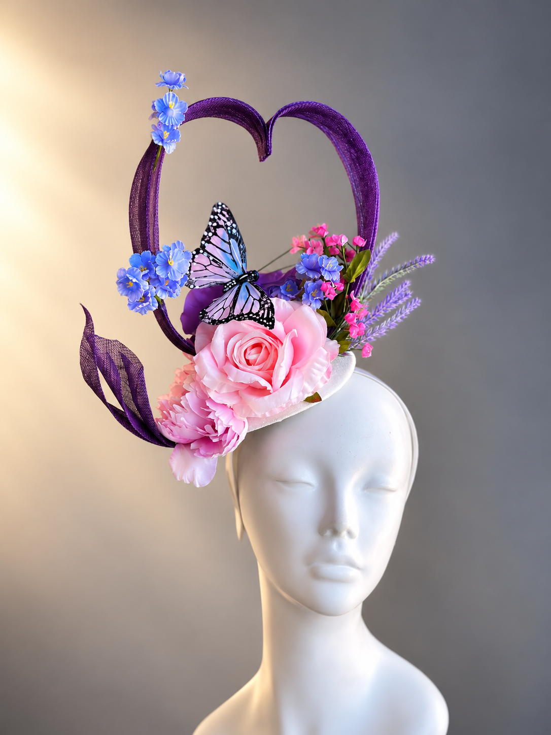 Purple Heart Bloom Fascinator