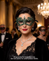 Emerald green Ana lace masquerade mask with open filigree eye-mask design and rhinestone accent for women’s formal masquerade ball outfit.