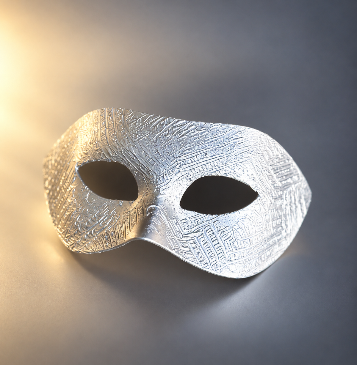 Silver Glacier Masquerade Mask