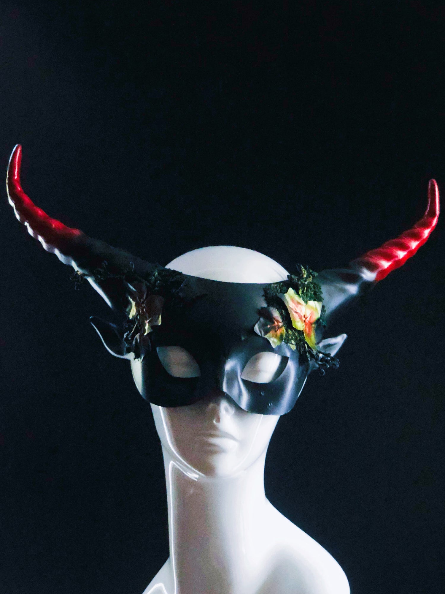 Long Horn Mask - Red Forest