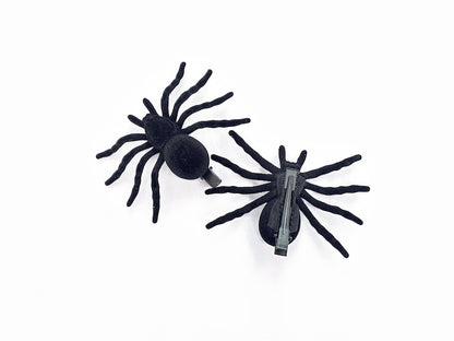 Spider Hair Clip Pair - Black