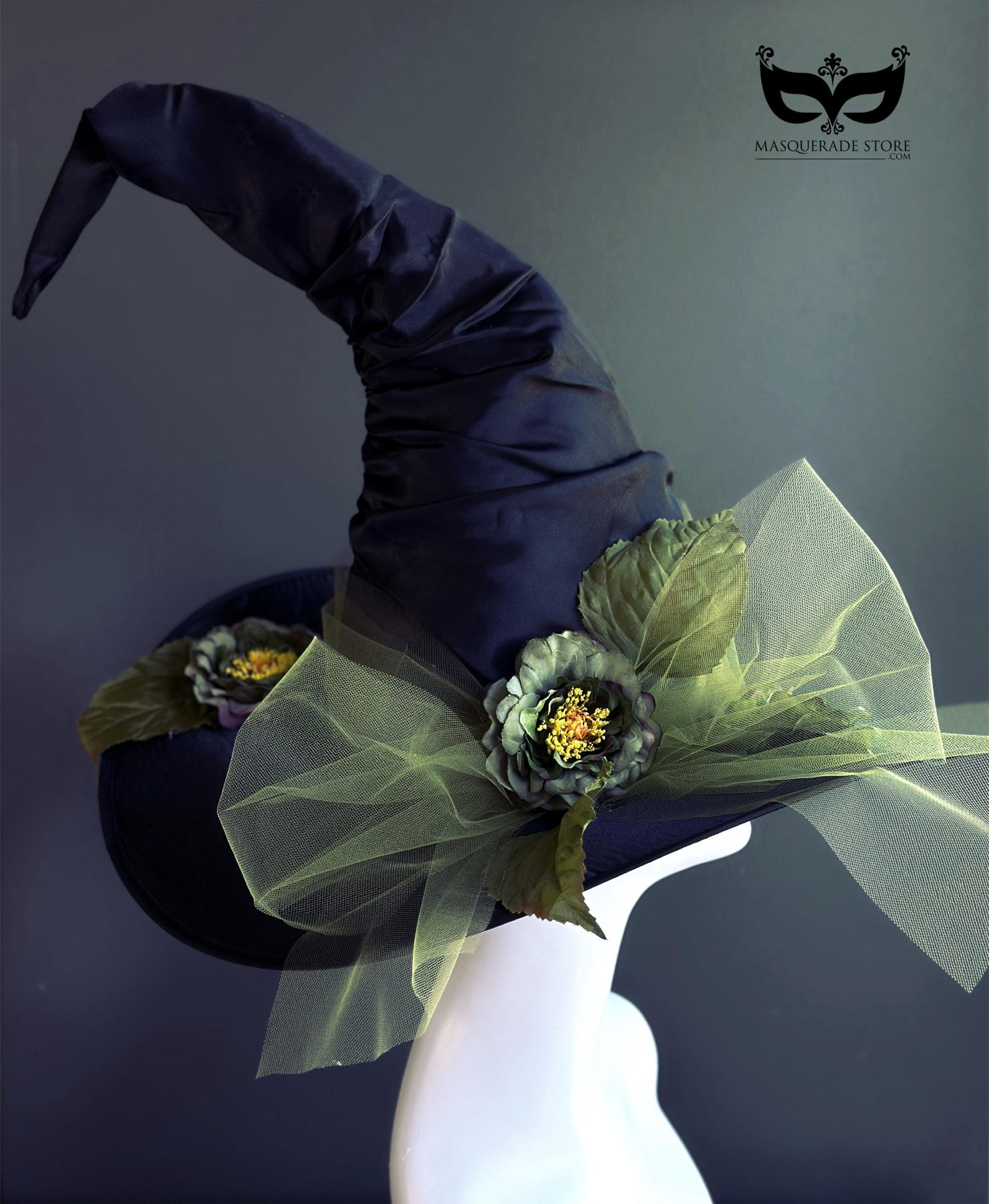 Virelda Bloom - Green Black Witch Hat