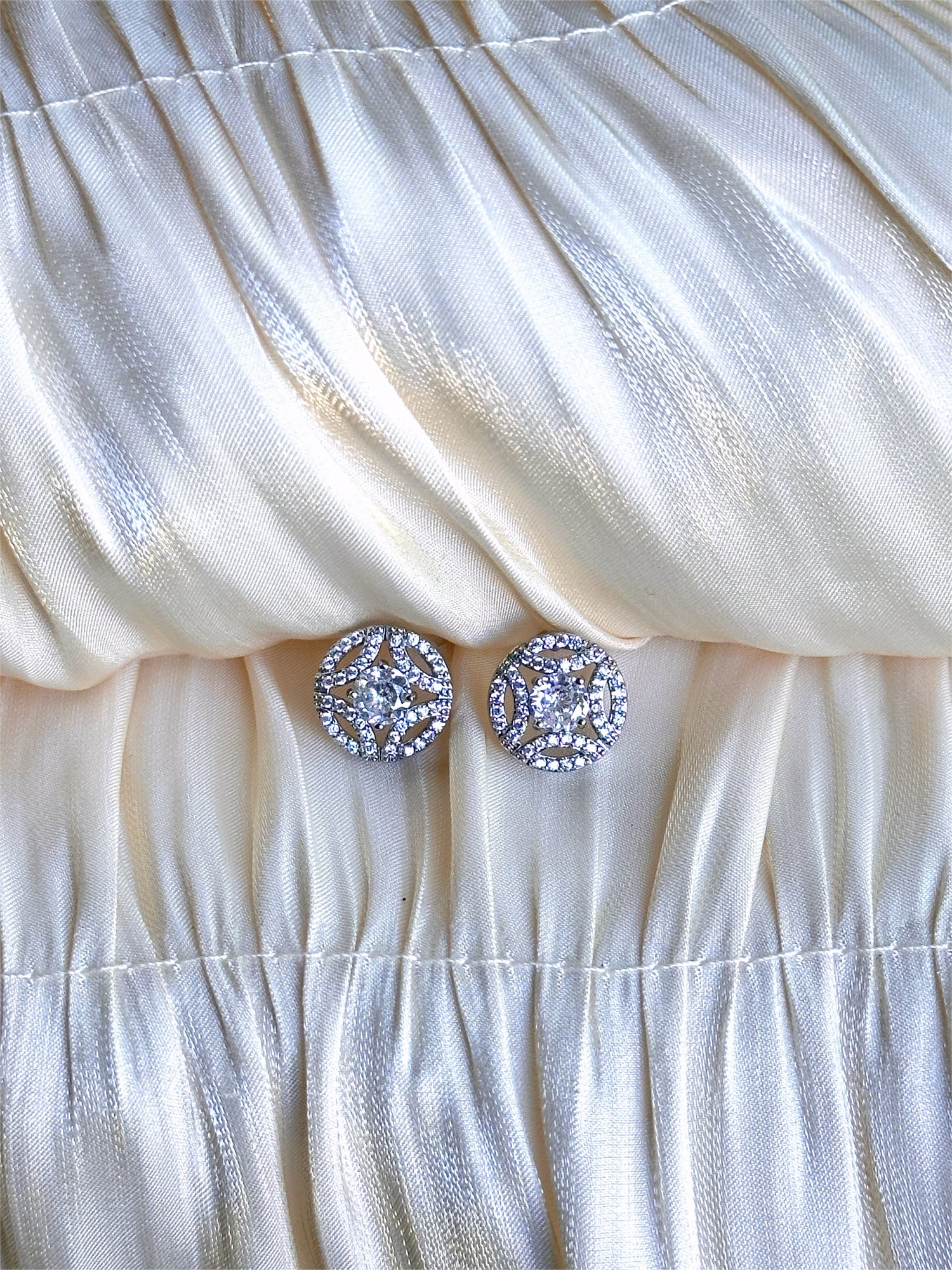 Celestial Halo Spark Stud Earrings