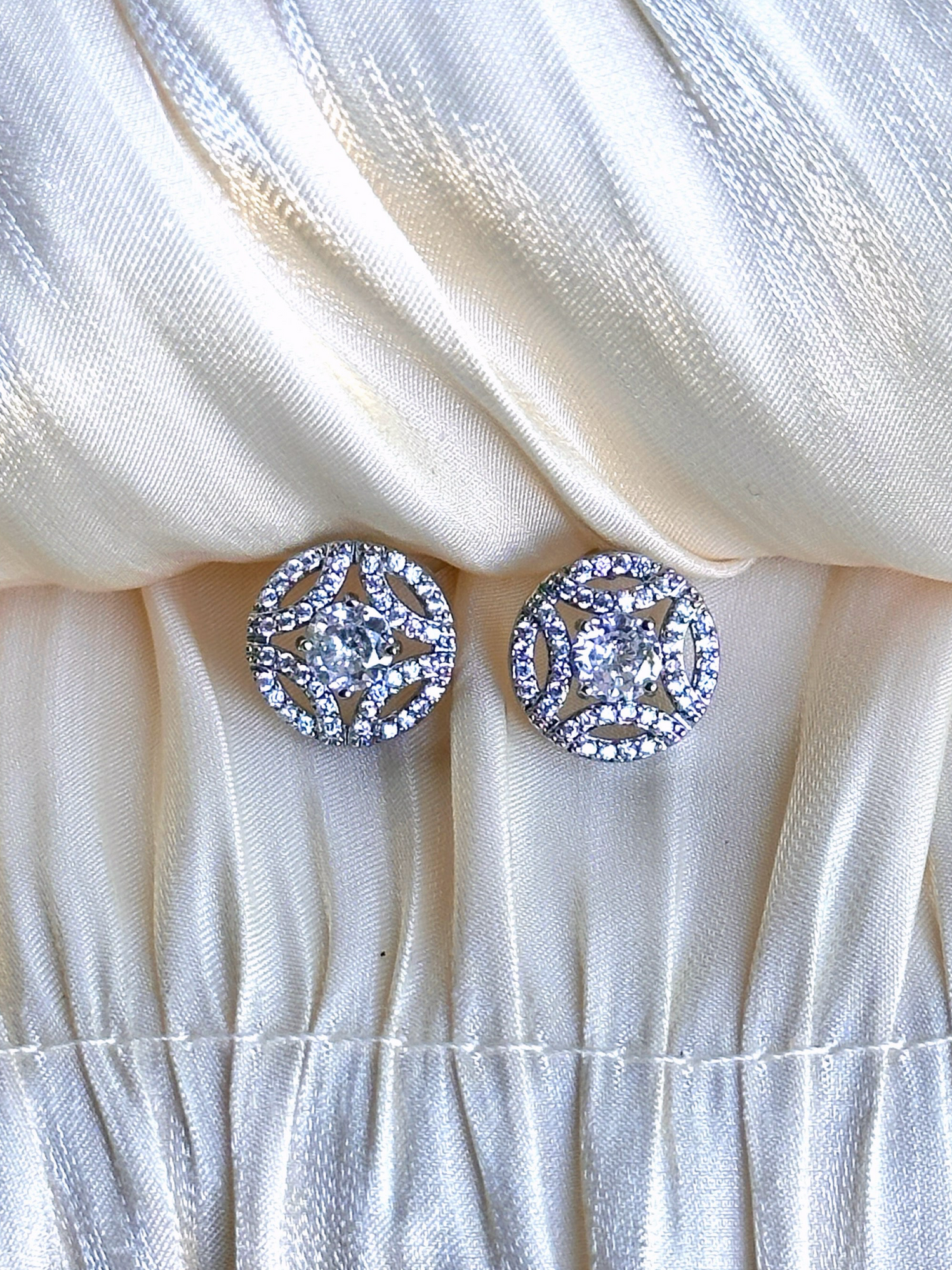 Celestial Halo Spark Stud Earrings