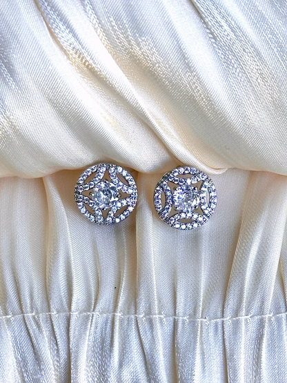 Celestial Halo Spark Stud Earrings