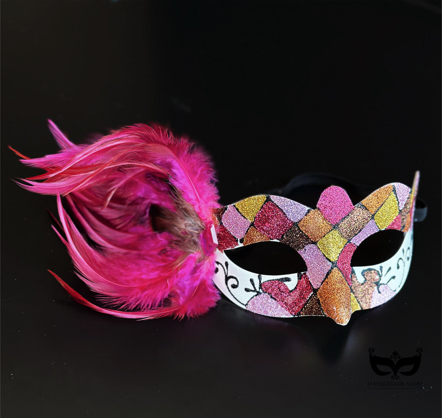 Bulk Masks - Harlequin Feather Carnival Collection