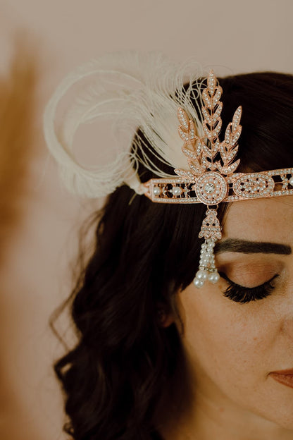 Flapper headpiece- Rose Gold