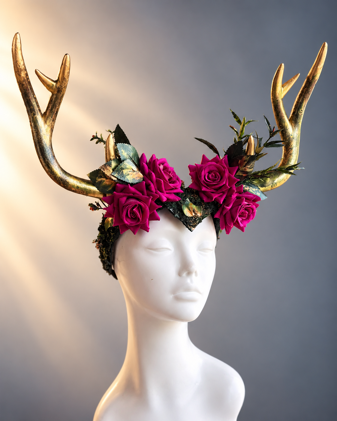 Wildwood Rose Antler Crown