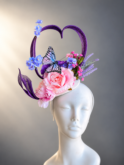 Purple Heart Bloom Fascinator