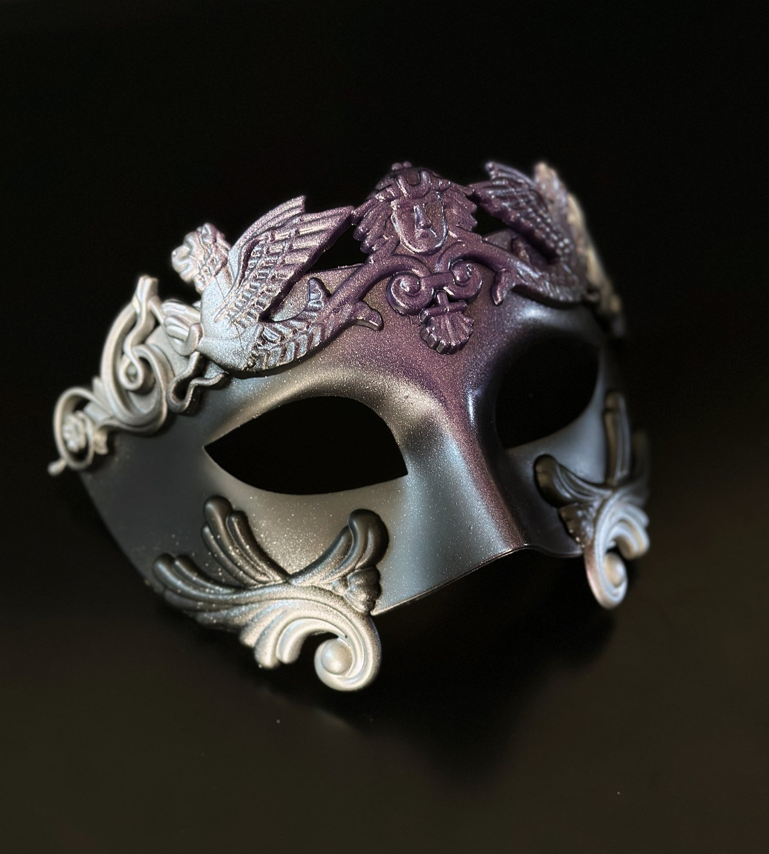 Purple  masquerade men mask or formal masquerade occasions.