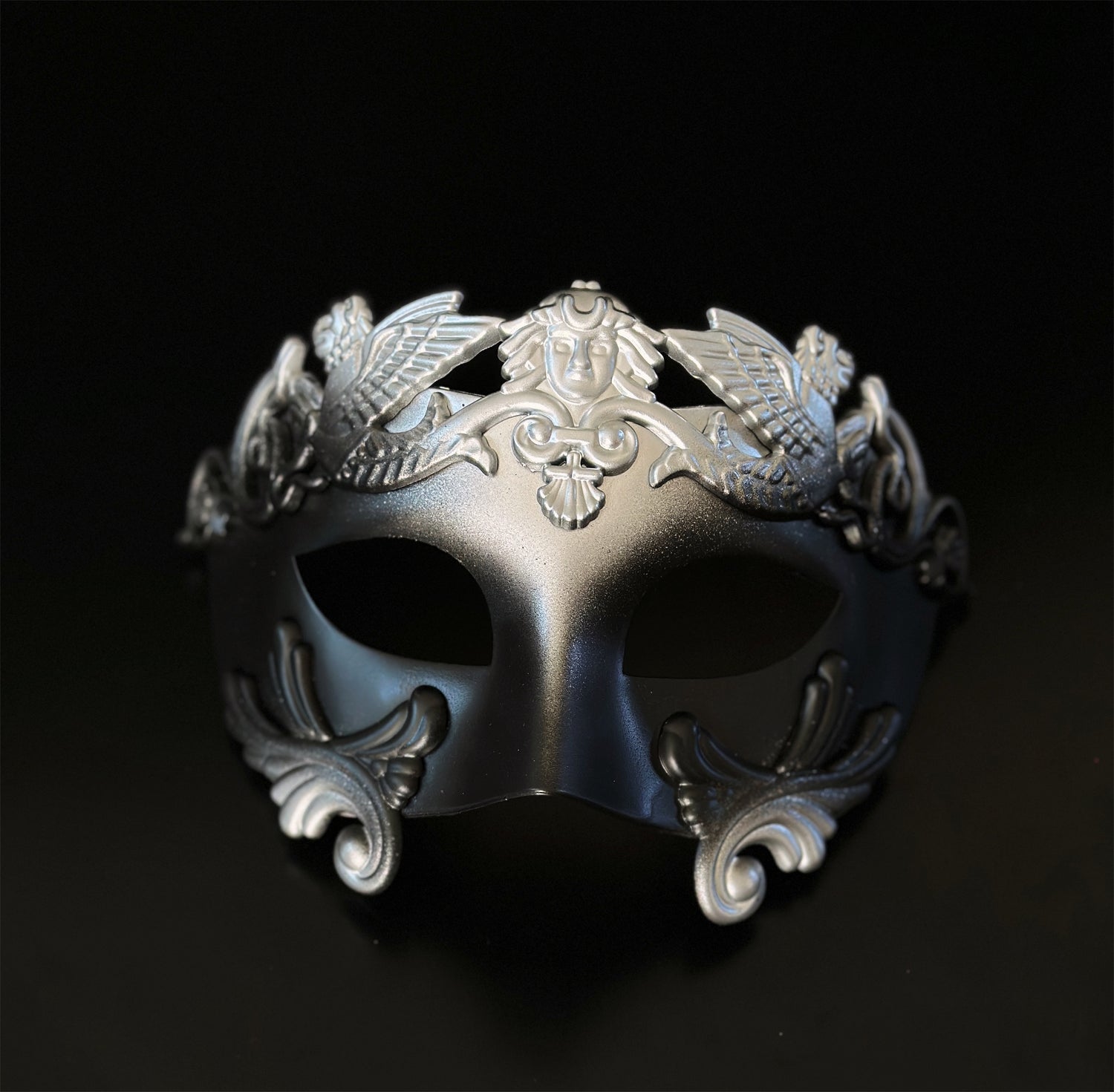 Silver charcoal masquerade men&