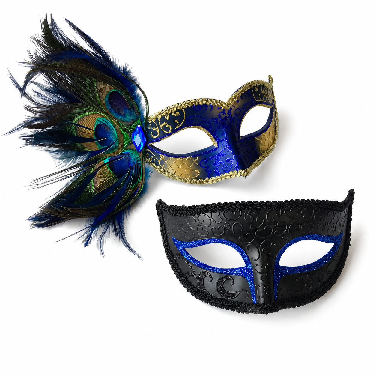 Sapphire Moonlit Gala - Blue &amp; Gold Pair