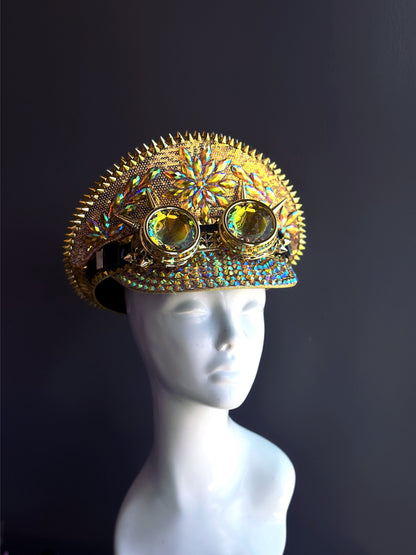 Gold captain spike hat