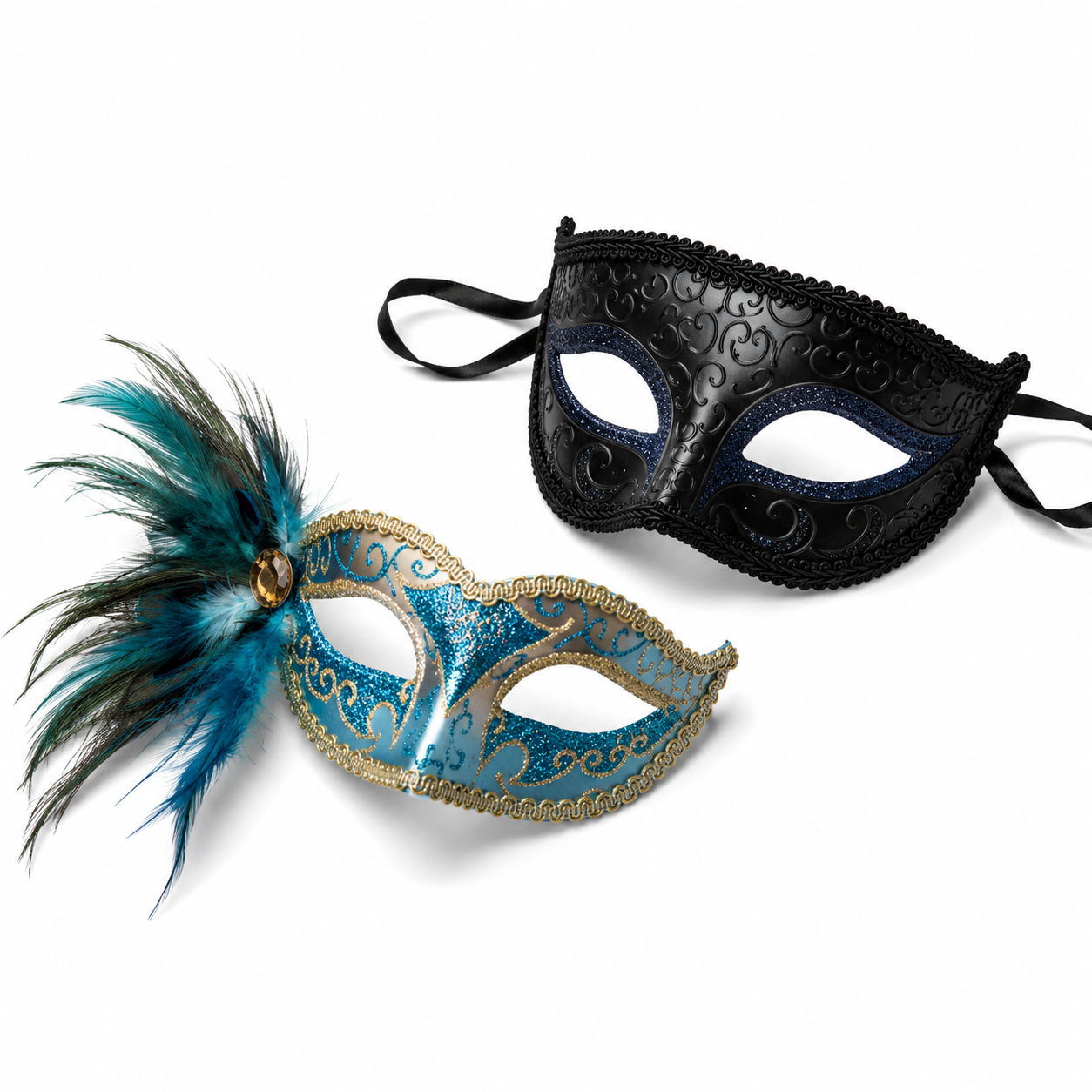 Noir Elegance Pair - Turquoise