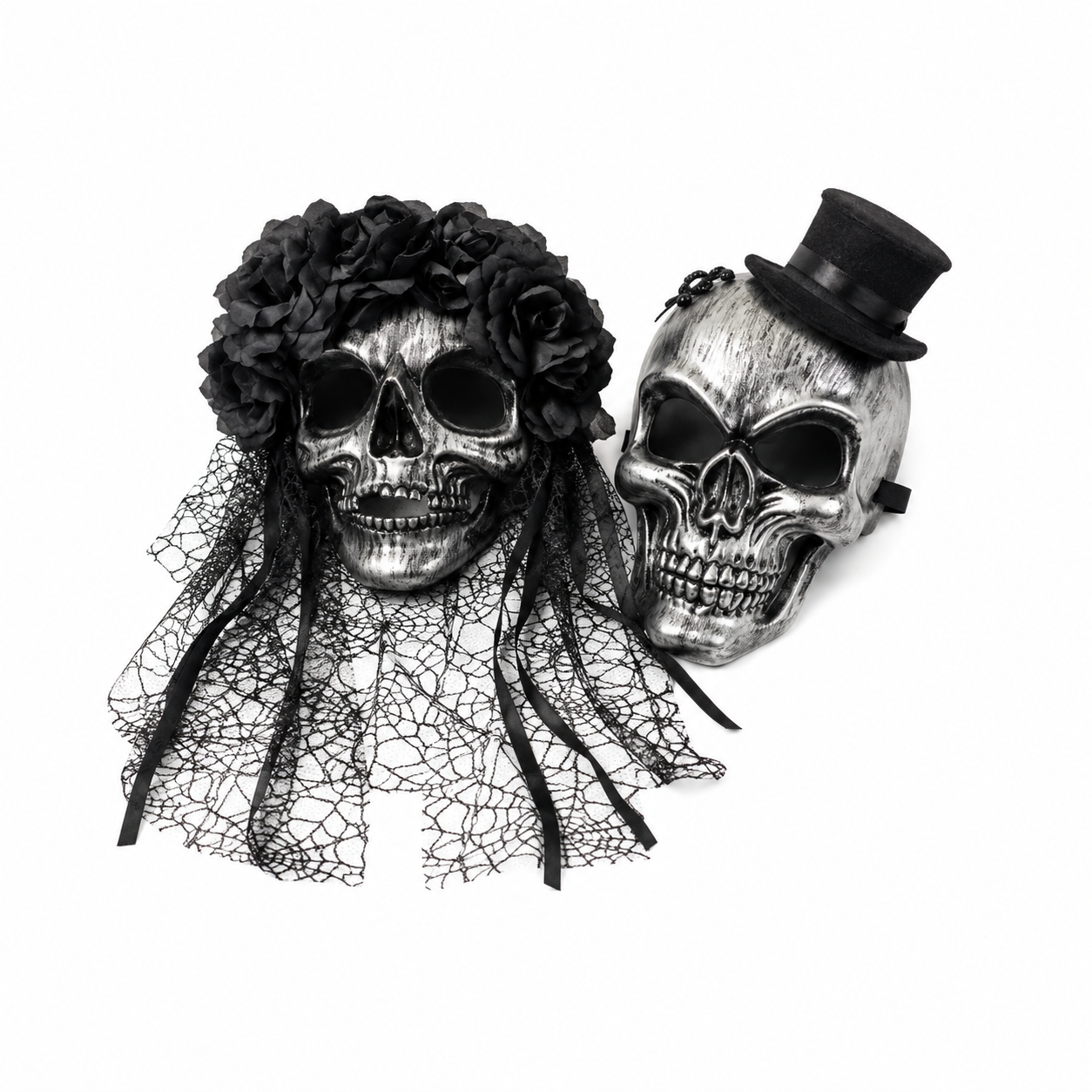 Midnight Vows Gothic Skull Mask Set