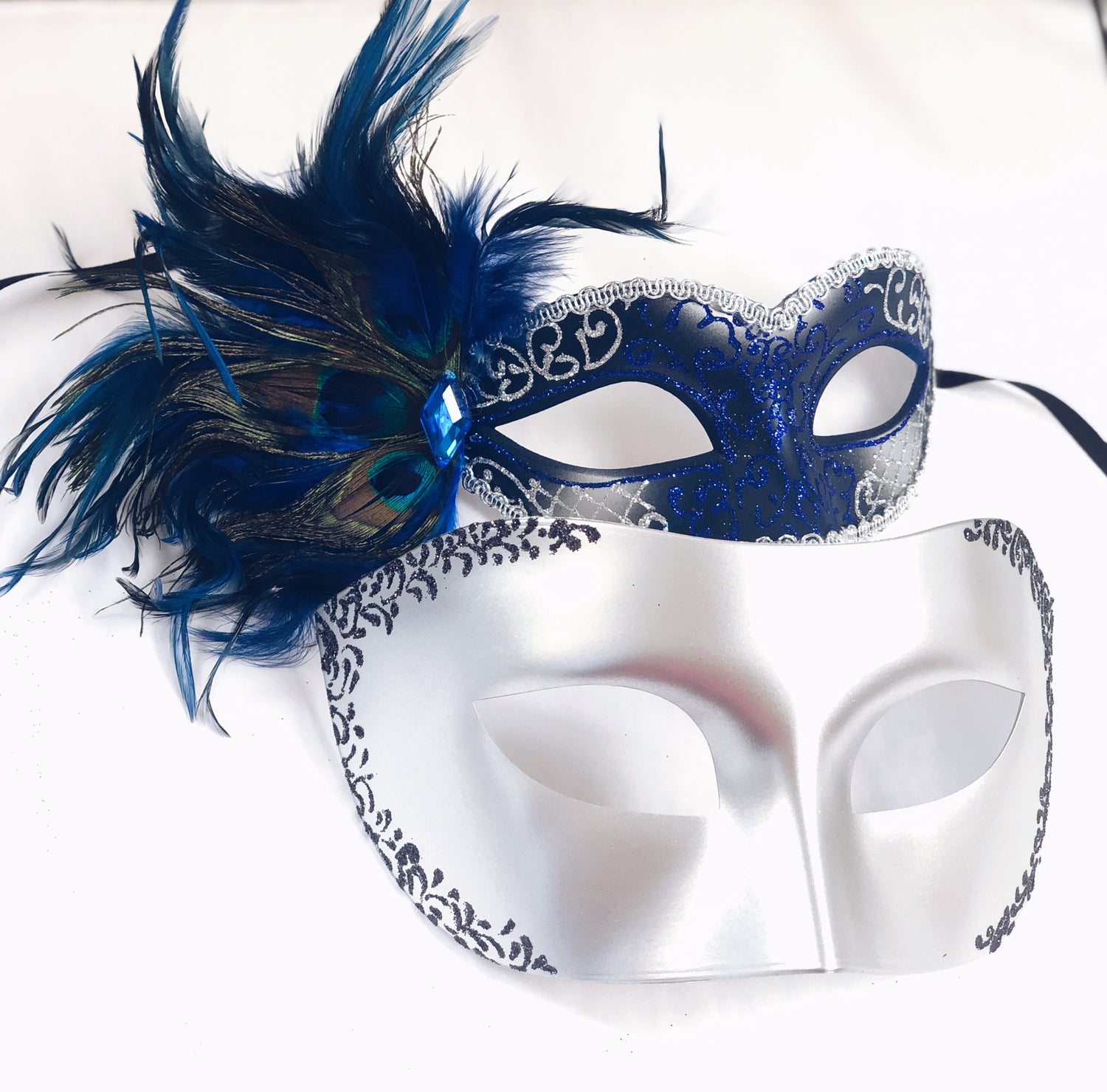 Peacock Flair - Blue Silver