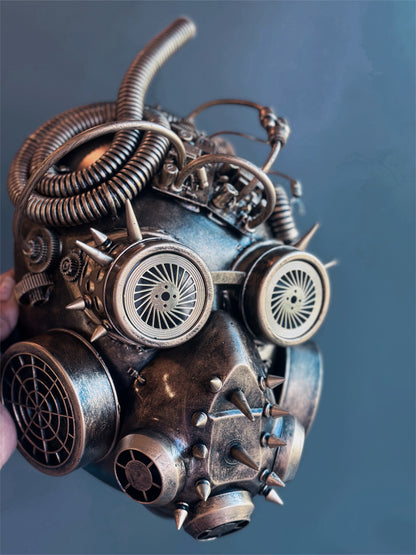 Steampunk Full Face Gas Mask - Gold