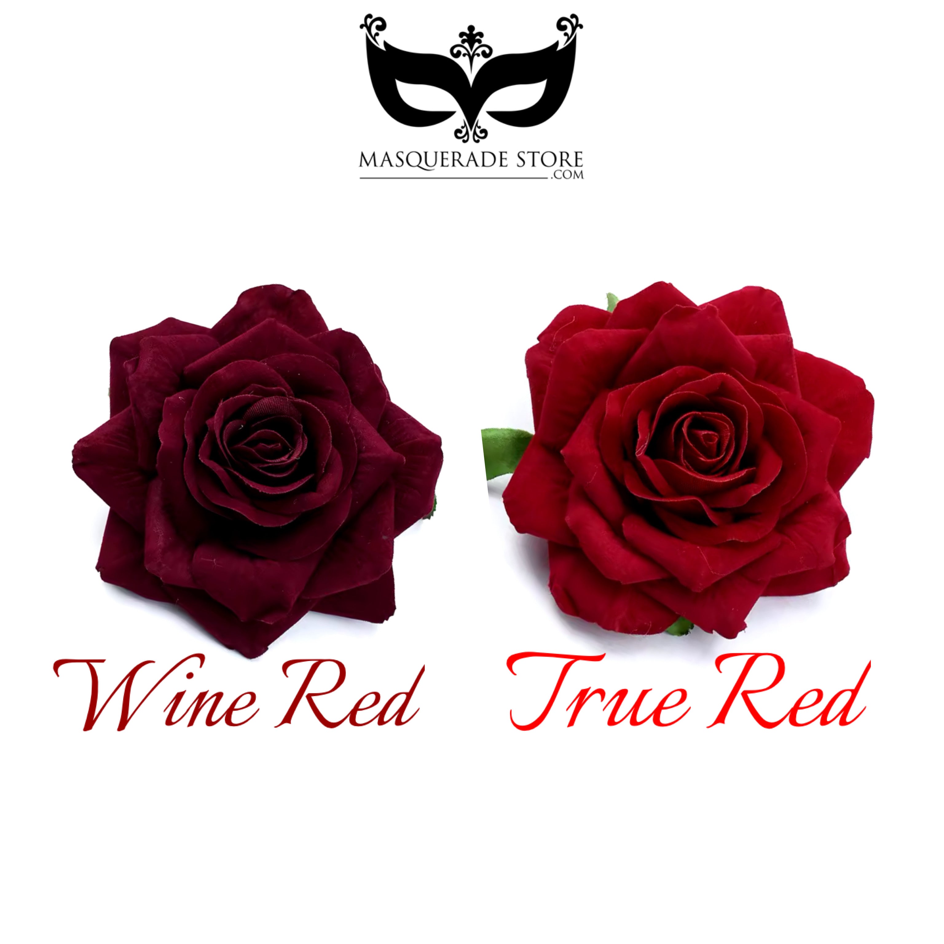Scarlet Rose Floral Crown - Wine Red/True Red