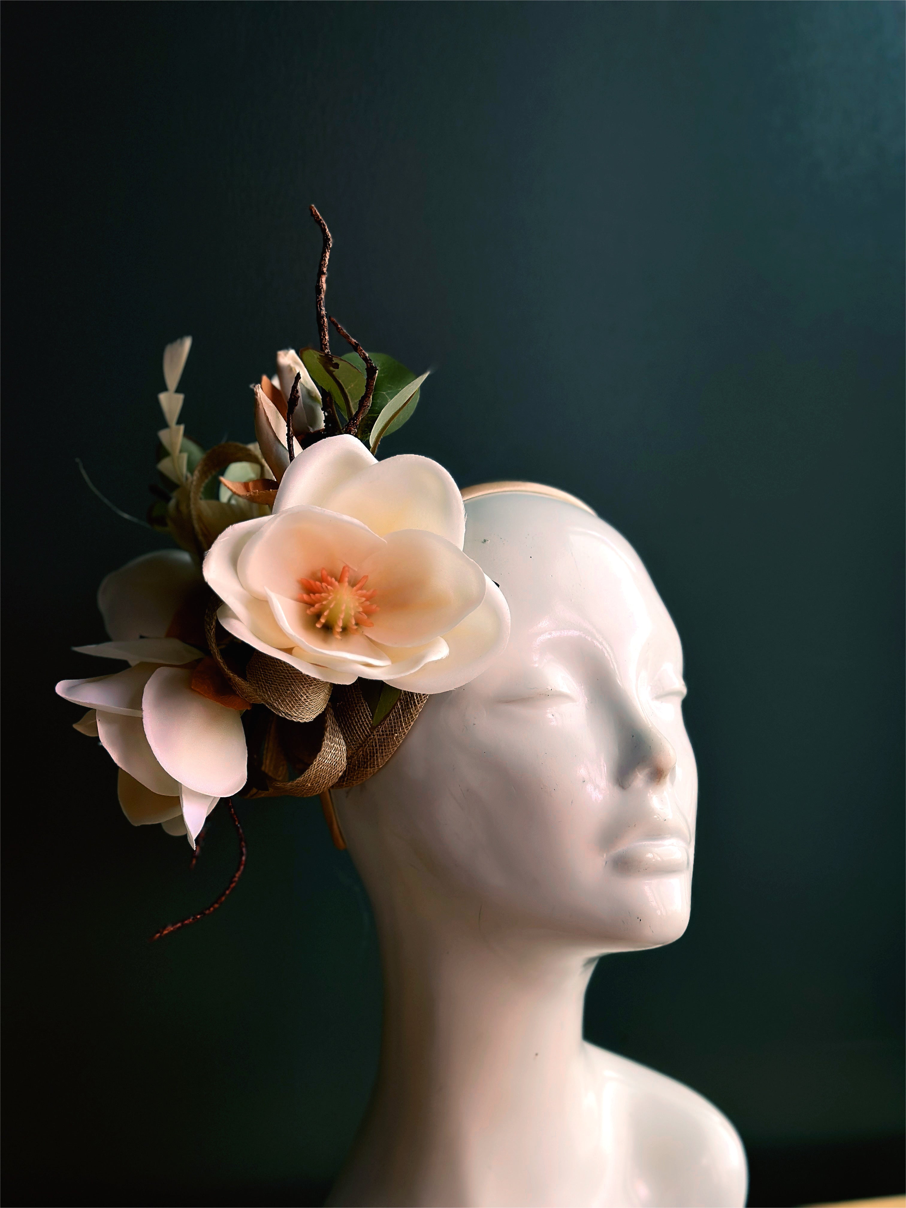 Magnolia Flower Fascinator