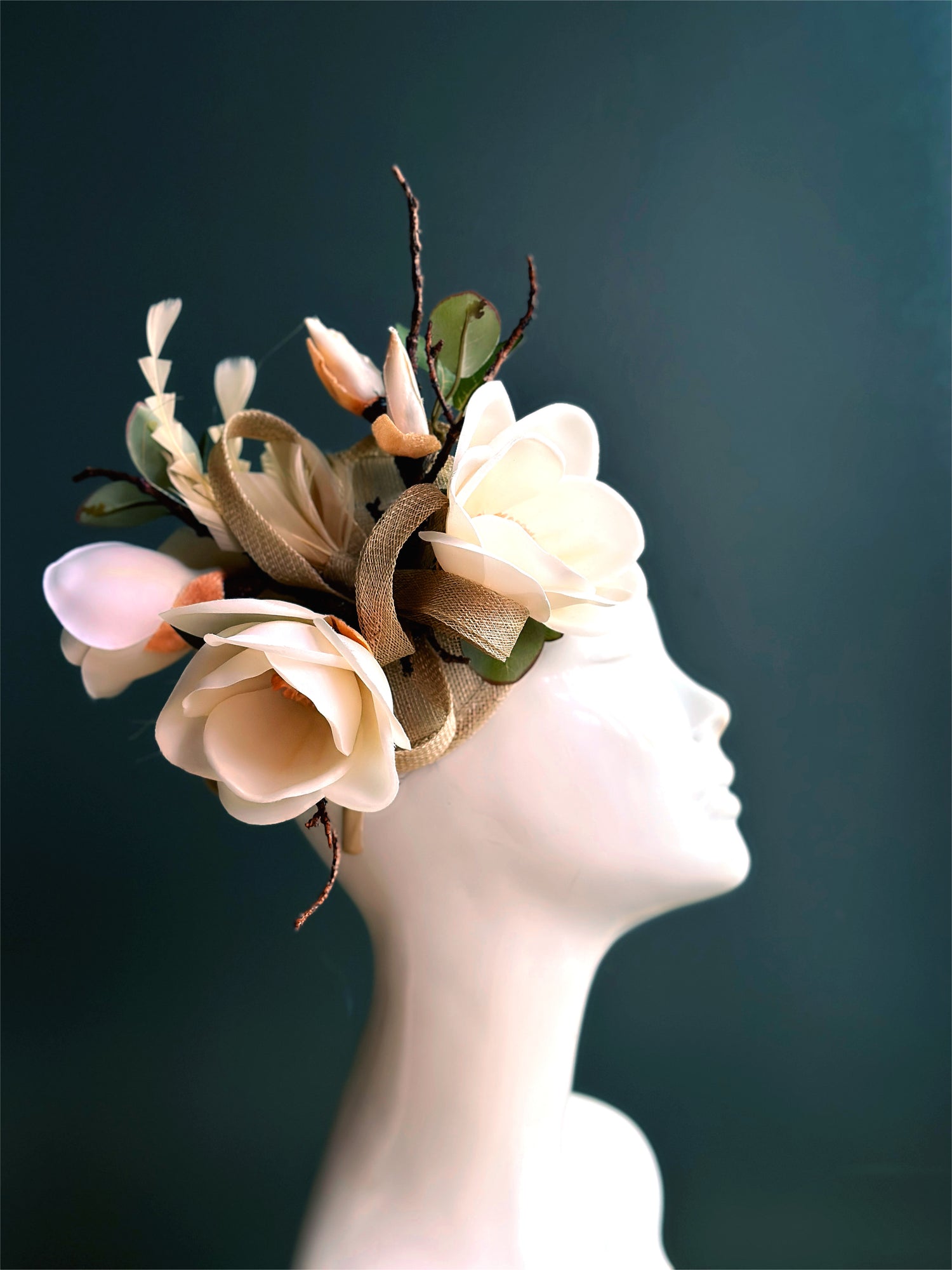 Magnolia Flower Fascinator