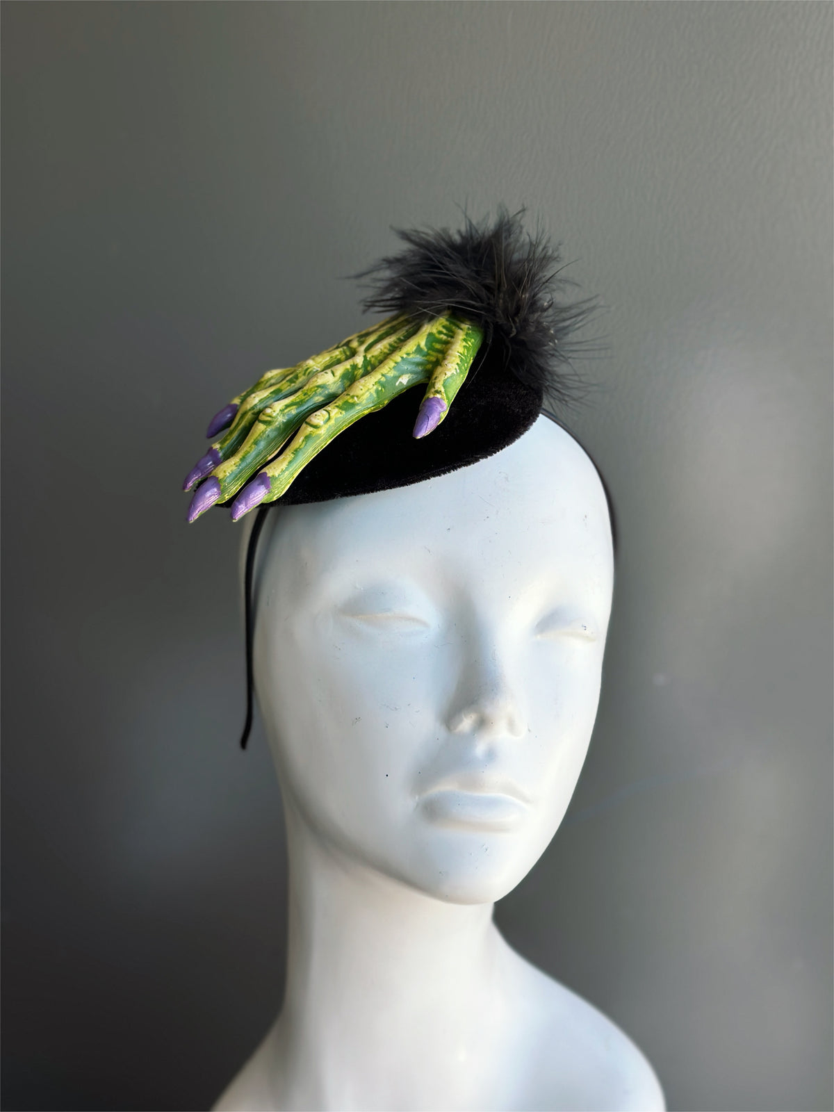 Green Spell Witch Hand Fascinator