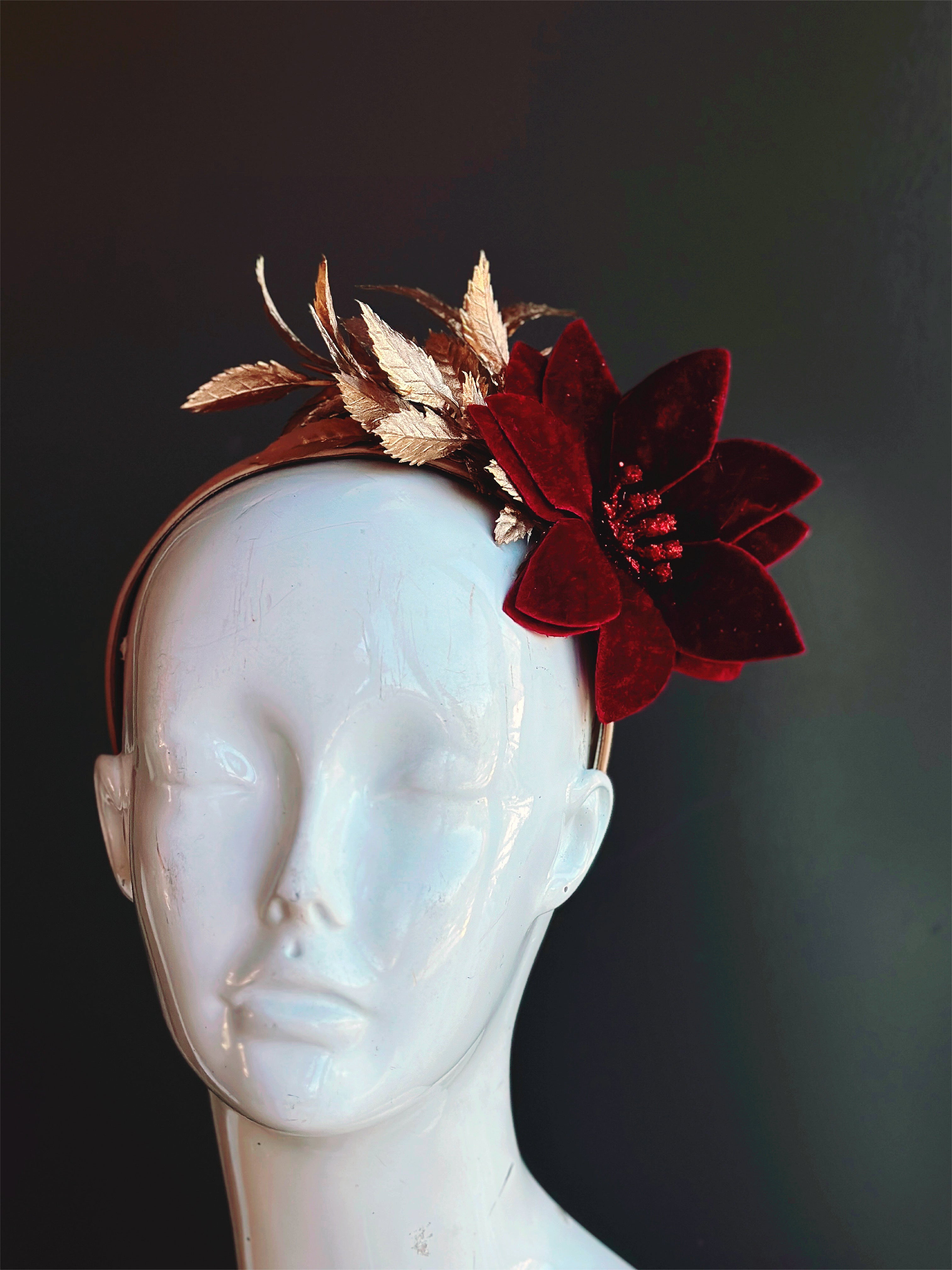 Poinsettia Christmas Headband