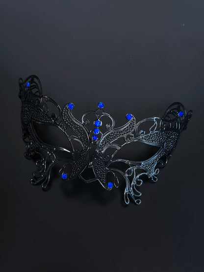 Butterfly Metal Mask- Black