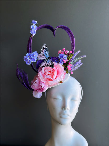Purple Heart Bloom Fascinator