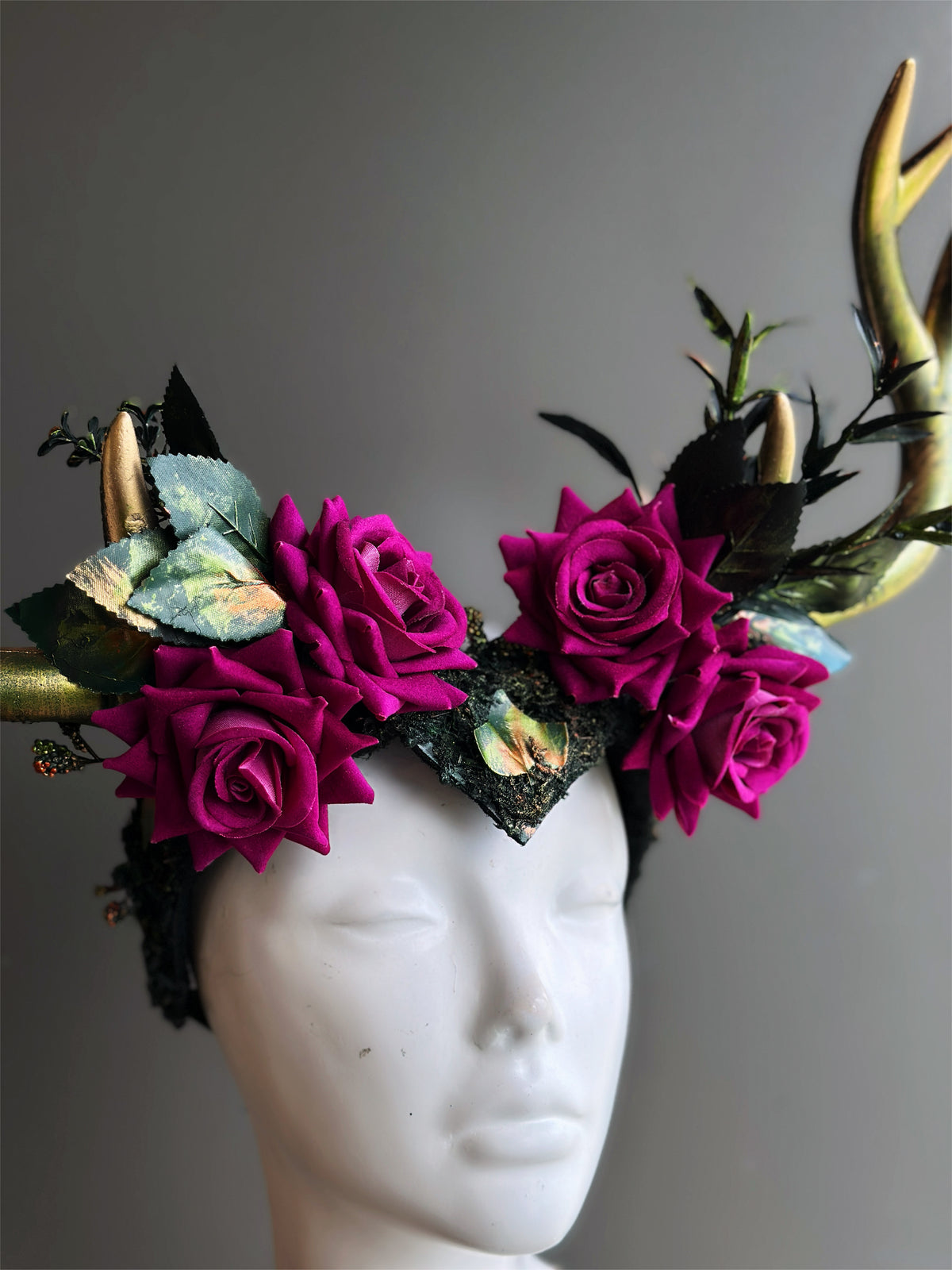Wildwood Rose Antler Crown