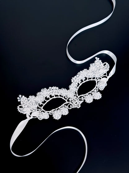White Lace Mask – Bridal Design