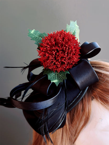 Pom Flower-  Party Fascinator