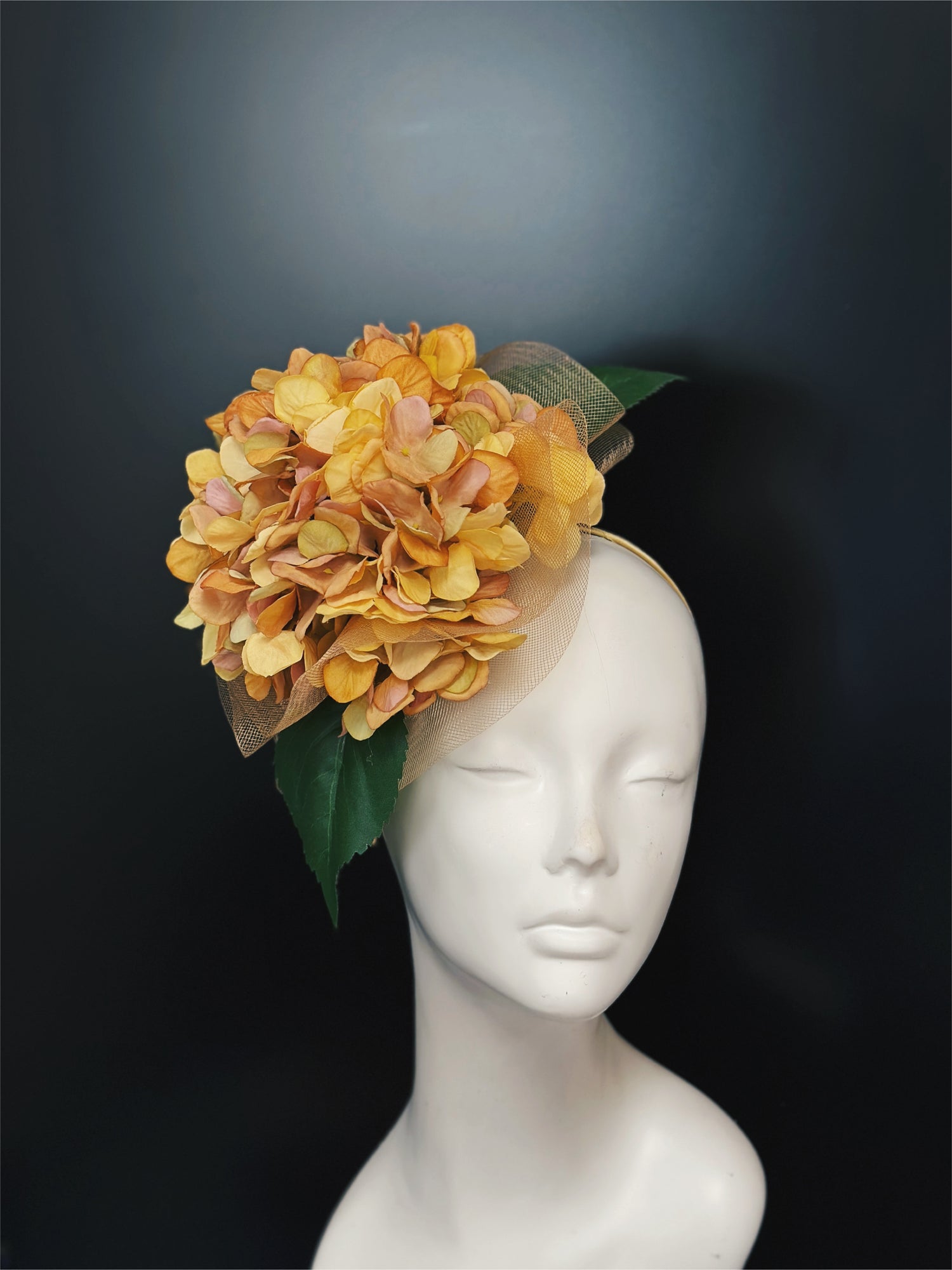 Sundown Bloom Fascinator - Yellow